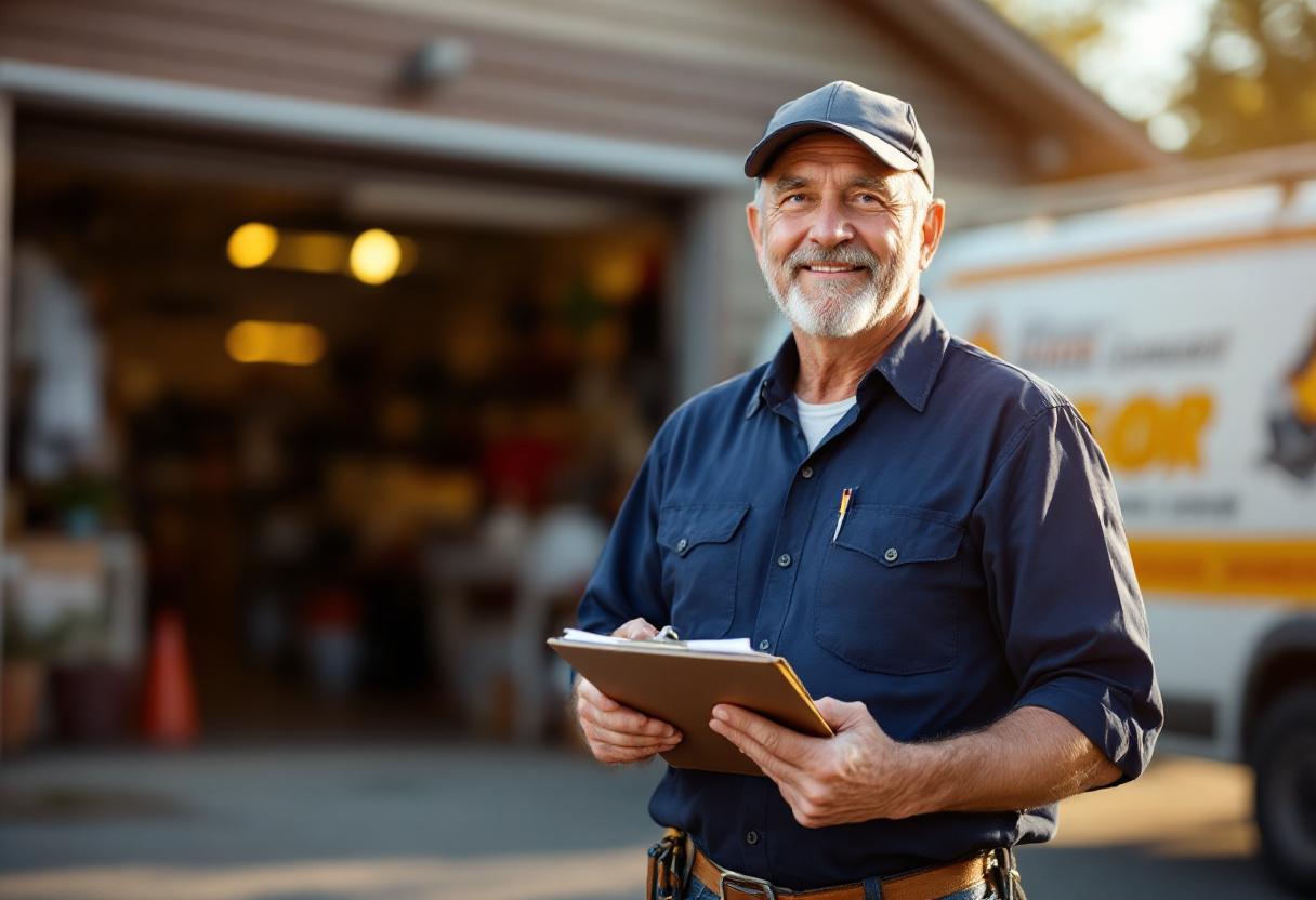Shop owner outside the shop