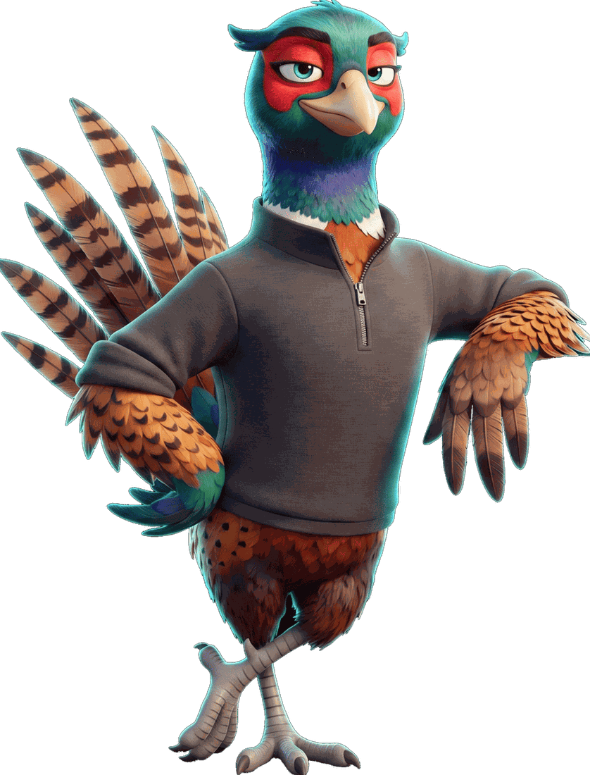 Ringo, Ringneck Marketing's pheasant mascot, presenting the managed paid-ad campaign path
