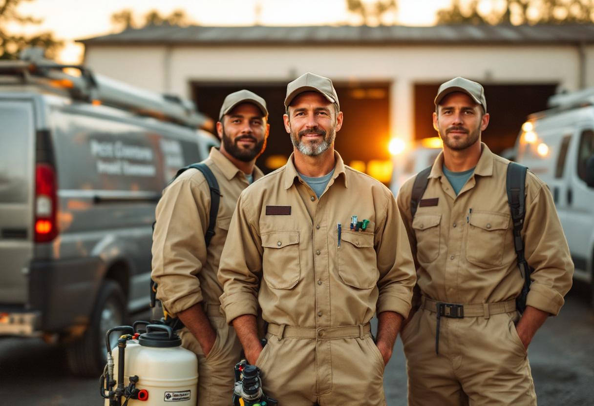 Two technicians on an exclusion job